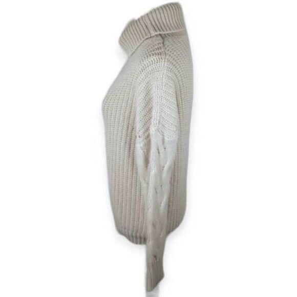 CREAM TURTLENECK SWEATER SZ.S EUC. - Picture 3 of 6